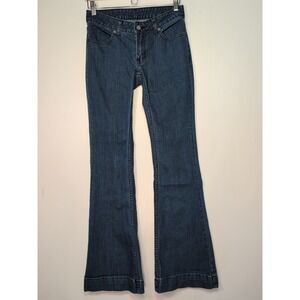 Kimes Ranch Lola Mid-Rise Dark Wash Denim Flare Western Jeans Womens 00/32